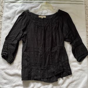 🦋LOFT women’s black long sleeve shirt